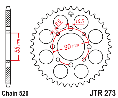 JT SPROCKETS JTR273.45 (27945jt)